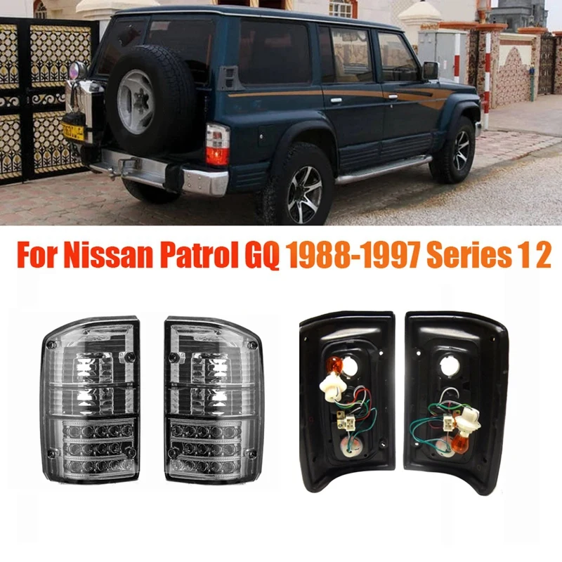 

1Pair LED Bulb Tail Light Assembly For Nissan Patrol GQ 1988-1997 26555-05J00 Rear Bumper Turn Signal Lamp