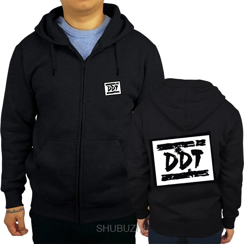 

DDT Tee Russian Band Logo shubuzhi men zipper sweatshirt casual hip-hop cool hoodies hot sale autumn cotton print hoody