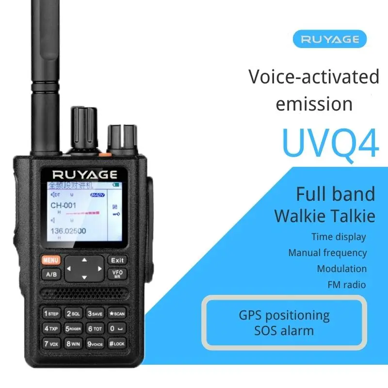 Fast Shipping RUYAGE UVQ4 Walkie Talkie Outdoor Full Band GPS Positioning Multifunctional Dual Segment Color Screen Handheld enlarge