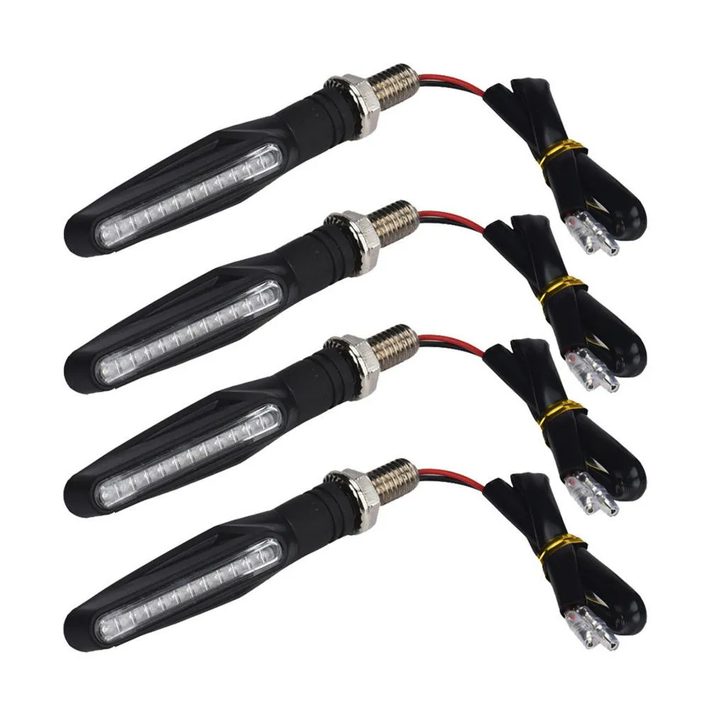 

4PCS Motorcycle 12 LED Turn Signal Indicator Blinkers Light Amber