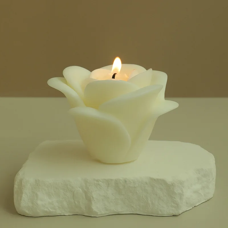 

Wedding candles white rose flower aromatherapy candle home decoration accessories modern decor scented candles luxury candle