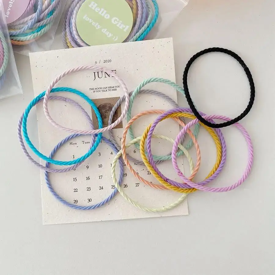 

Ободок для волос ярких цветов для девочек, Простой Модный Эластичный головной убор в Корейском стиле, 50 шт.