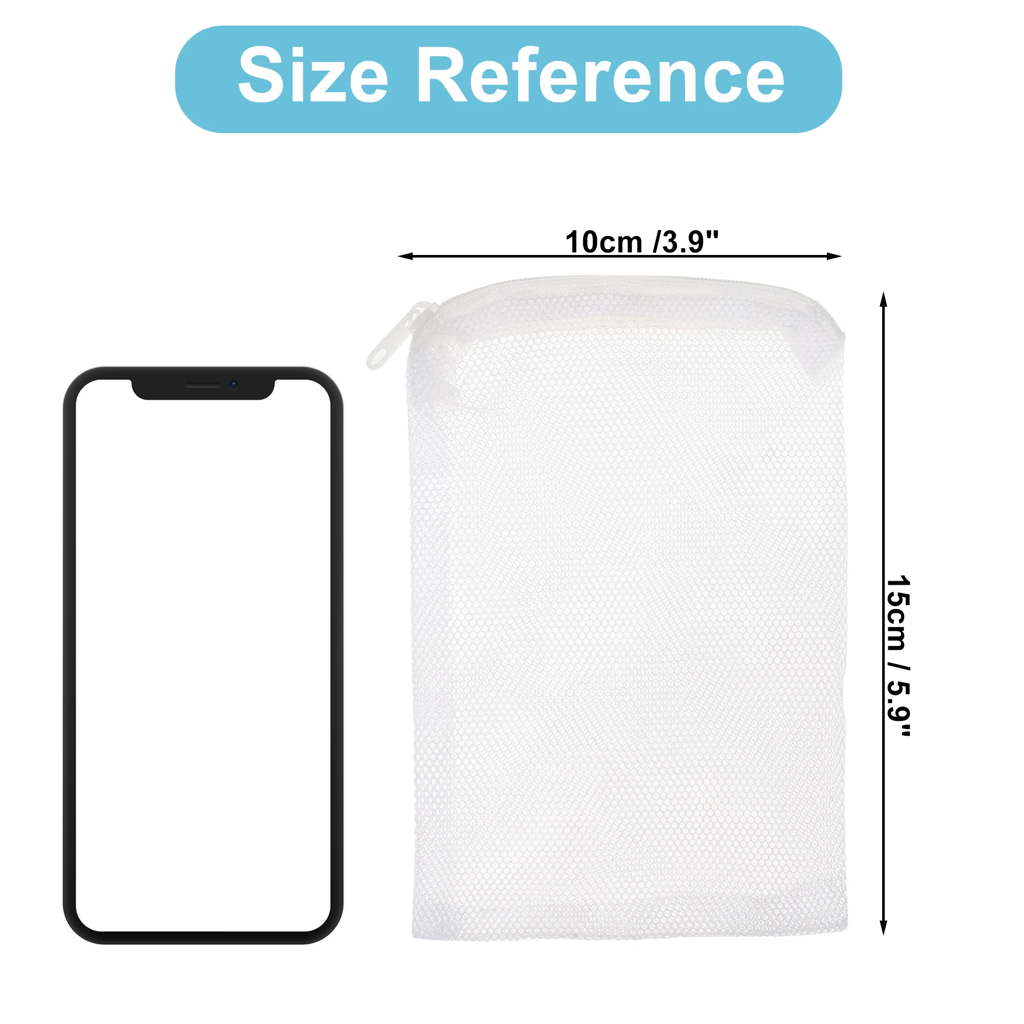 UXCELL Worki filtrujące do akwariów Drobne worki z siatki na zamek błyskawiczny Siatkowe filtrów żywicy węglem aktywnym