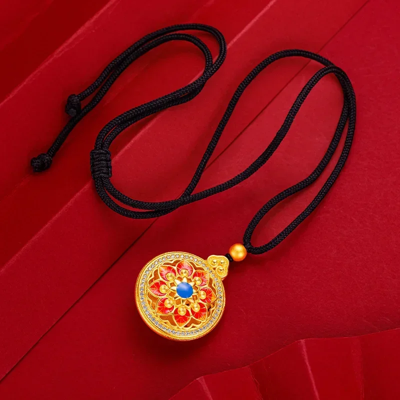 9999 реальное золото 24K эмаль цвет восемь сокровищ искусственный цветок шелк