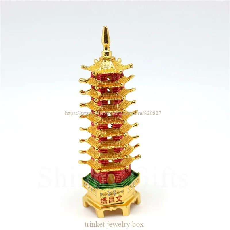 Asia Fengshui  Wen Chang Tower Trinket Display Statue