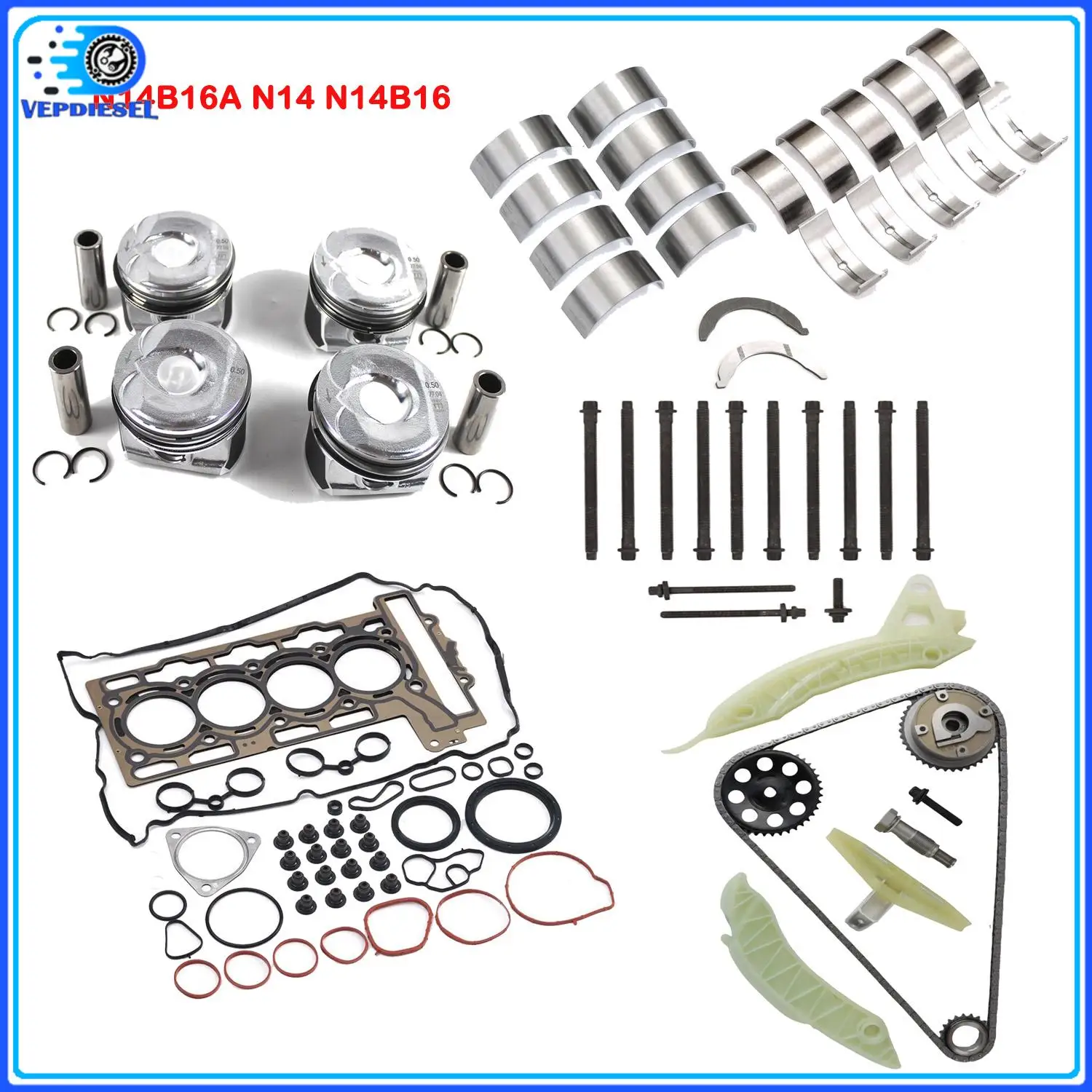 1 комплект новый для капитального ремонта двигателя VVT Gear N14 N14B16 N14B16A BMW Mini Cooper JCW R55