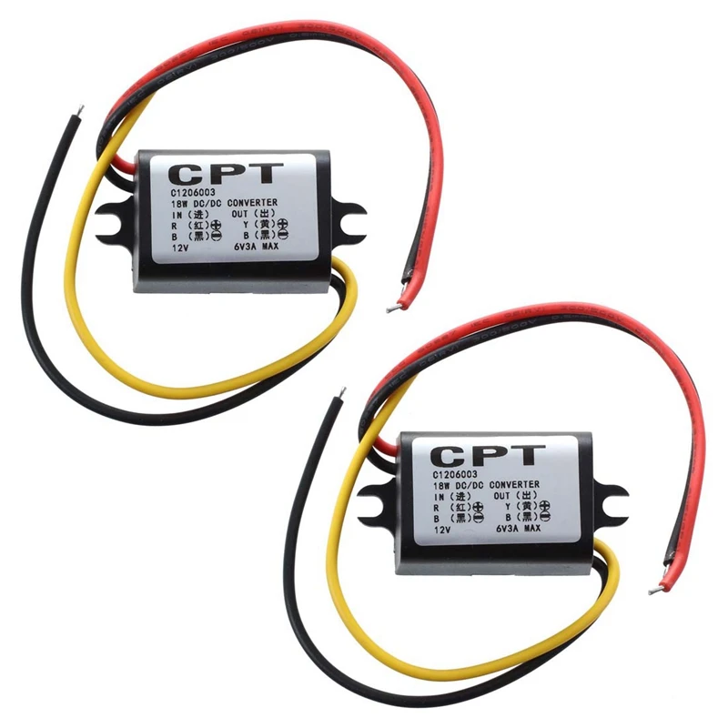 

2X 12V To 6V DC-DC Buck Converter Step Down Module Power Supply Voltage Regulator
