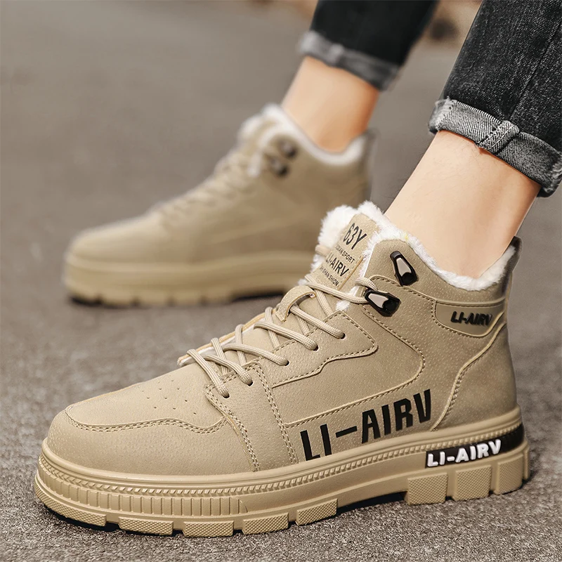 

Новинка 2023, зимние бархатные теплые модные ботинки для улицы, высокие ботинки, мотоциклетные ботинки