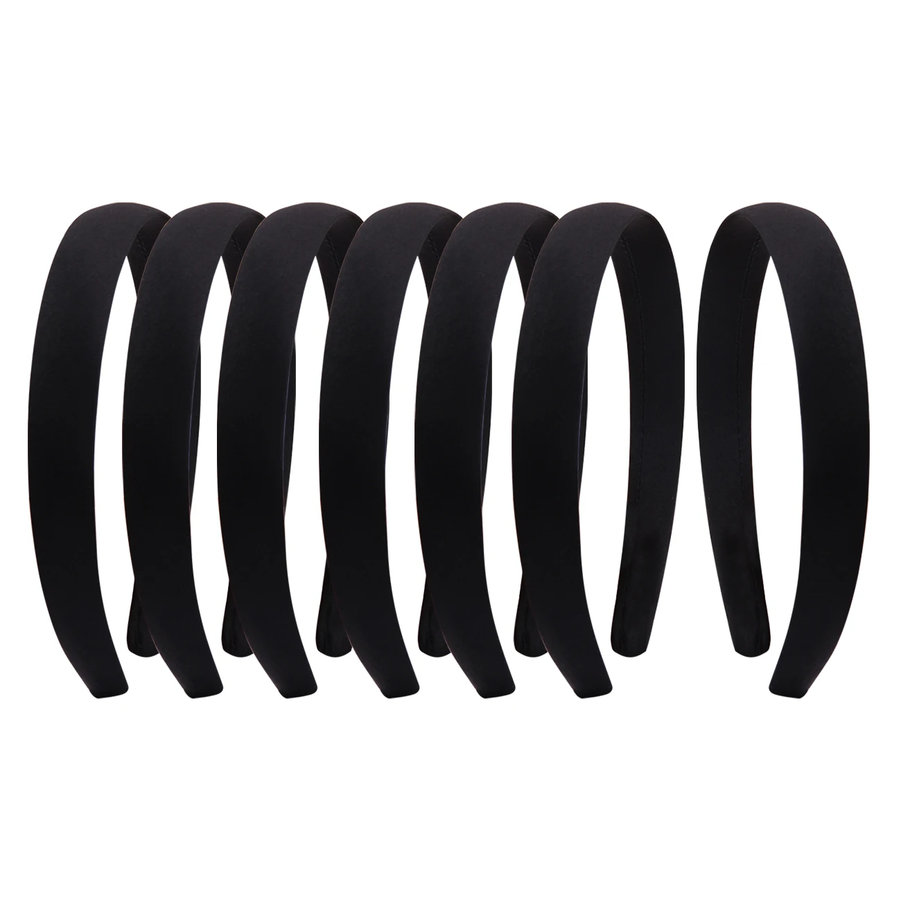 

10pcs Headbands Black White 2cm Wide Grace Padded Velvet Hair Band Like Headband Solid Hair Band For Women And Girls