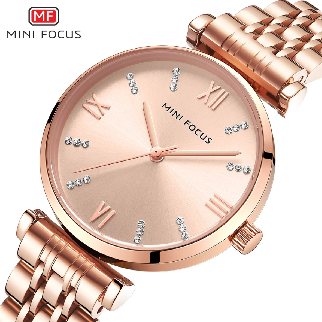 

MINI FOCUS Women Watches Luxury Brand Diamond Dial Ladies Quartz Watch Female Dress Wristwatch Waterproof Clock Relogio Feminino