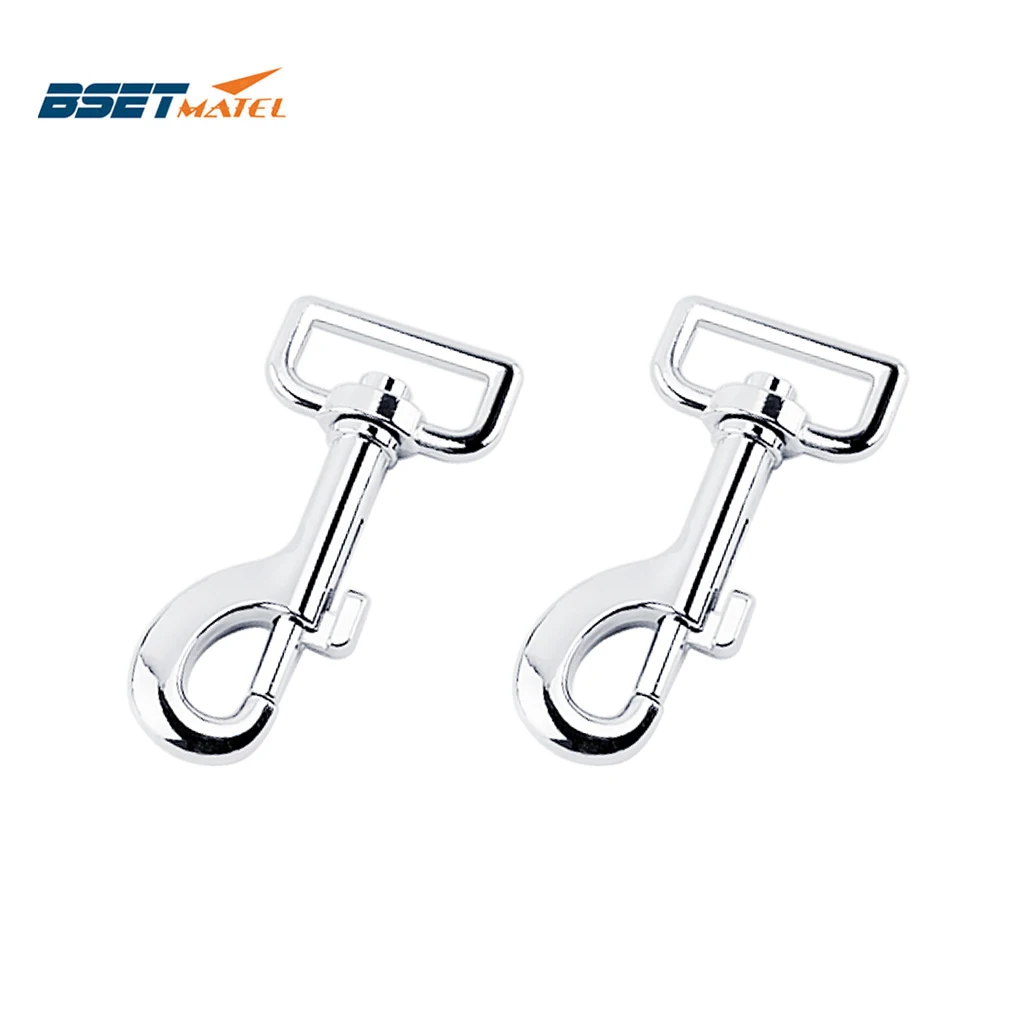 

2 PCS Multifunction Zinc Alloy Swivel Eye Snap Hook Diving Single Ended Eye Bolt Hook Pet Chains Clip Square Base Spring Buckle