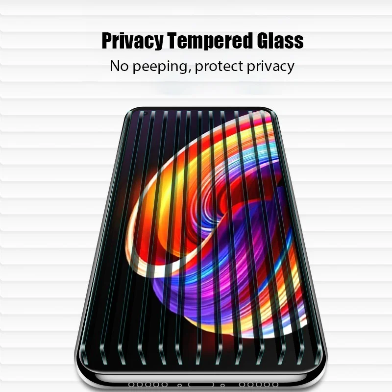 Фото Антишпионское стекло для Oppo Realme X50M Pro X7 Pro X3 X2 Q2 Pro Q, защита экрана Realme C17 C15 C12 C11 GT, дневное стекло №2