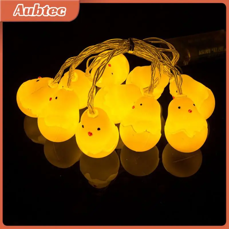 

Пластиковое украшение, детская светодиодная гирлянда для помещений и улицы, маленькая желтая Декоративная гирлянда для цыпленка