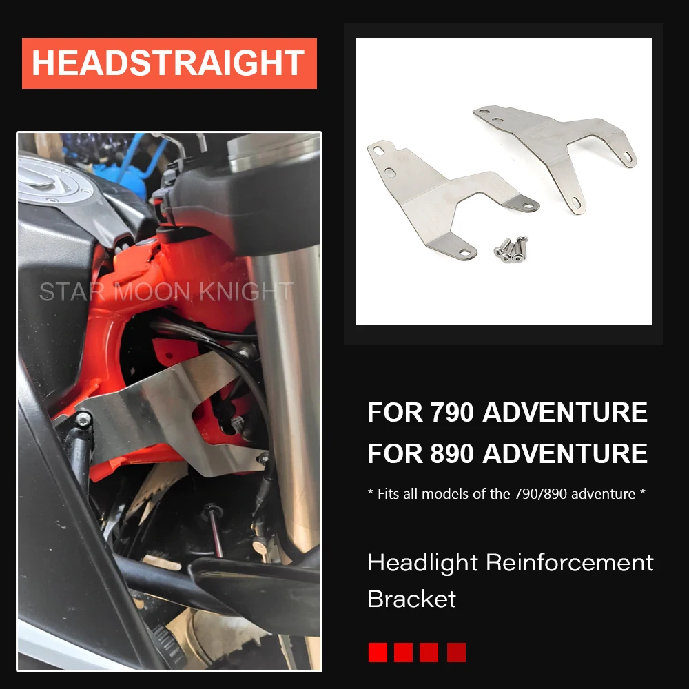 

For 790 Adventure 890 Adventure 790 890 Adv Motorcycle Accessories Straight Head Neck Brace Headlight Reinforcement Bracket