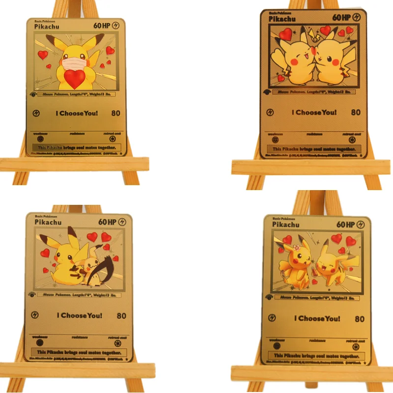 

27 шт., металлические карты, коллекционные карты, игры Пикачу, боевые карты, коллекционные подарки для друзей