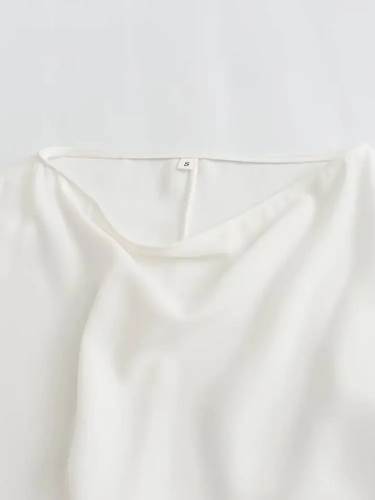 Женская свободная рубашка с длинным рукавом круглым вырезом