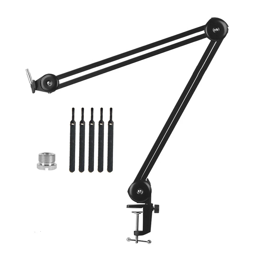 

Boom Arm Heavy Duty Cantilever Bracket Tripod Adjustable Suspension Scissor Spring Built-in Mic Stand for Live Studio Games