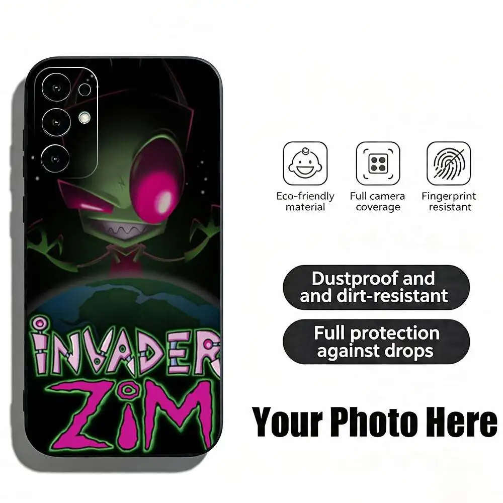 Фото Чехол для телефона Madness-s Invader Zim Gir-ES для Samsung S25, S24, S21, S22, S23, S30, Ultra, S20, Plus, FE, мягкий силиконовый, черный №4