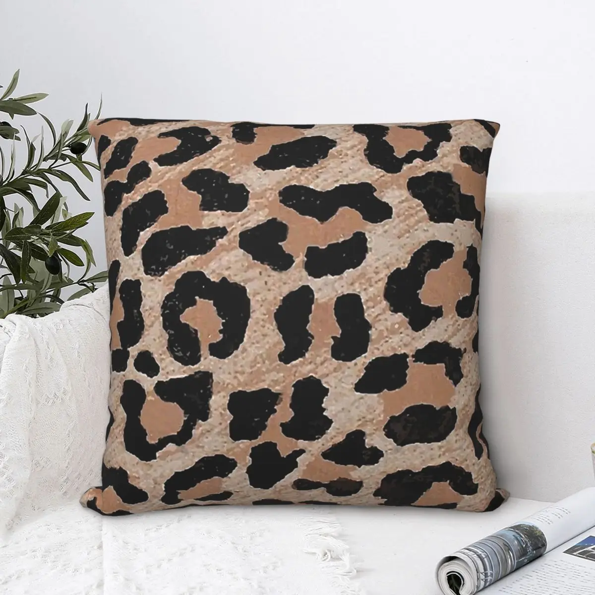 

Чехол для диванной подушки с гепардовым леопардовым принтом, кожаный чехол с животными, Короткие наволочки для домашнего дивана, стула, дек...