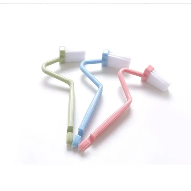 Изогнутая щетка для чистки унитаза S-образная маленькая детская без мертвого