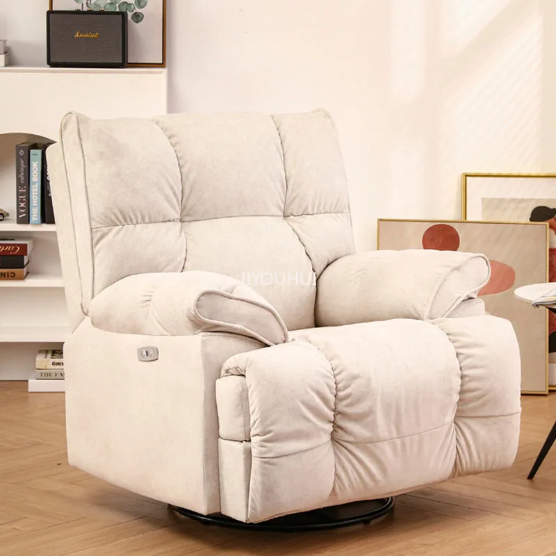 

Cute Individual White Reclining Sofa Nordic Single Relax Cloud Adjustable Living Room Chair Minimalist Bedroom Muebles Furniture