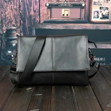 Fashion Hasp Man Messenger Bags Vintage Leather Men Shoulder Bags Business Briefcase Sling Backpack 