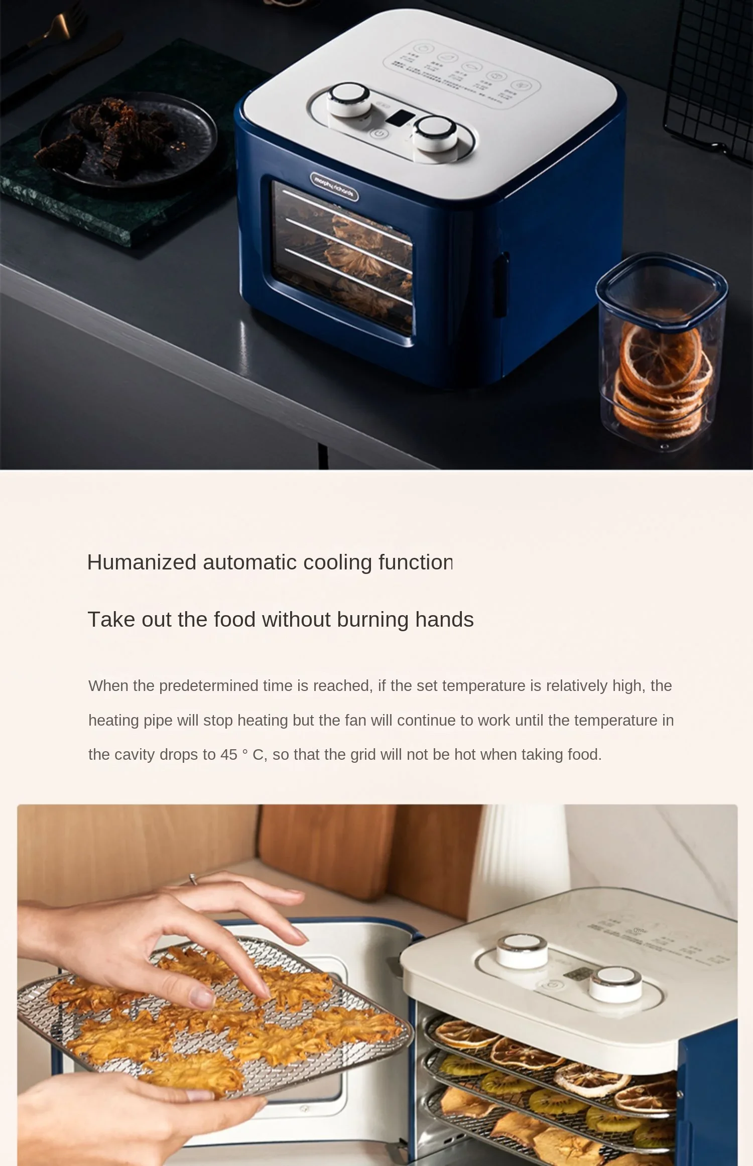 220V MORPHY RICHARDS Electric Dehydrator with 5 Trays for Dehydration of Fruits Vegetables Meat &amp Pet Snacks