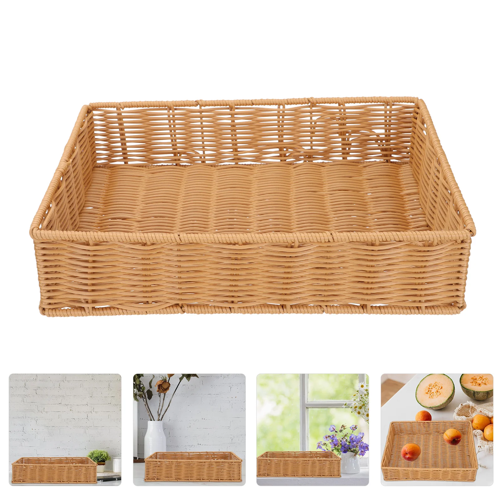 

1Pc Woven Vegetable Bowl Bread Display Basket