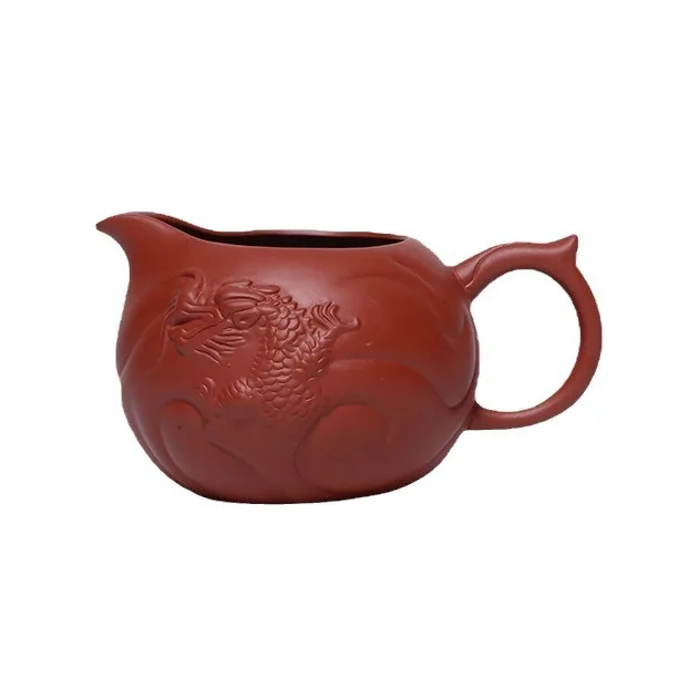 High Quality Yixing Purple Sand Teaware Tea Pitcher Household Brewing Pot Dahongpao Fish and