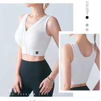 summer womens sports bra tight elastic gym yoga bralette crop top quick dry sexy shockproof gather stereotyped fitness vest