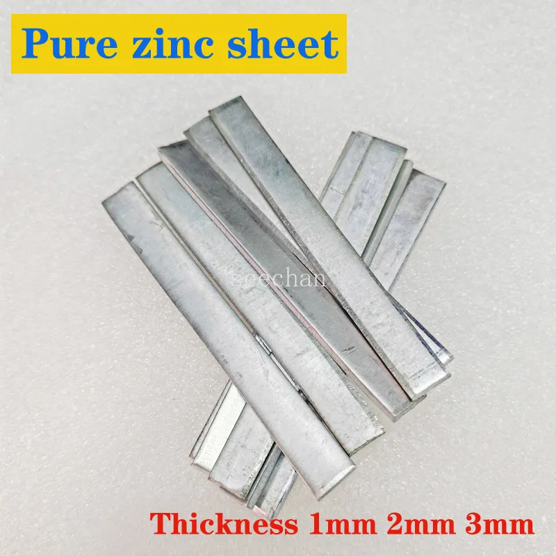 5 шт., антикоррозийный блок цинкового листа чистого металла, цинковая пластина, толщина фольги 1 мм, 2 мм, 3 мм, 10x100 мм для научной лаборатории грамматика немецкой научной речи практическое пособие 3 е изд испр