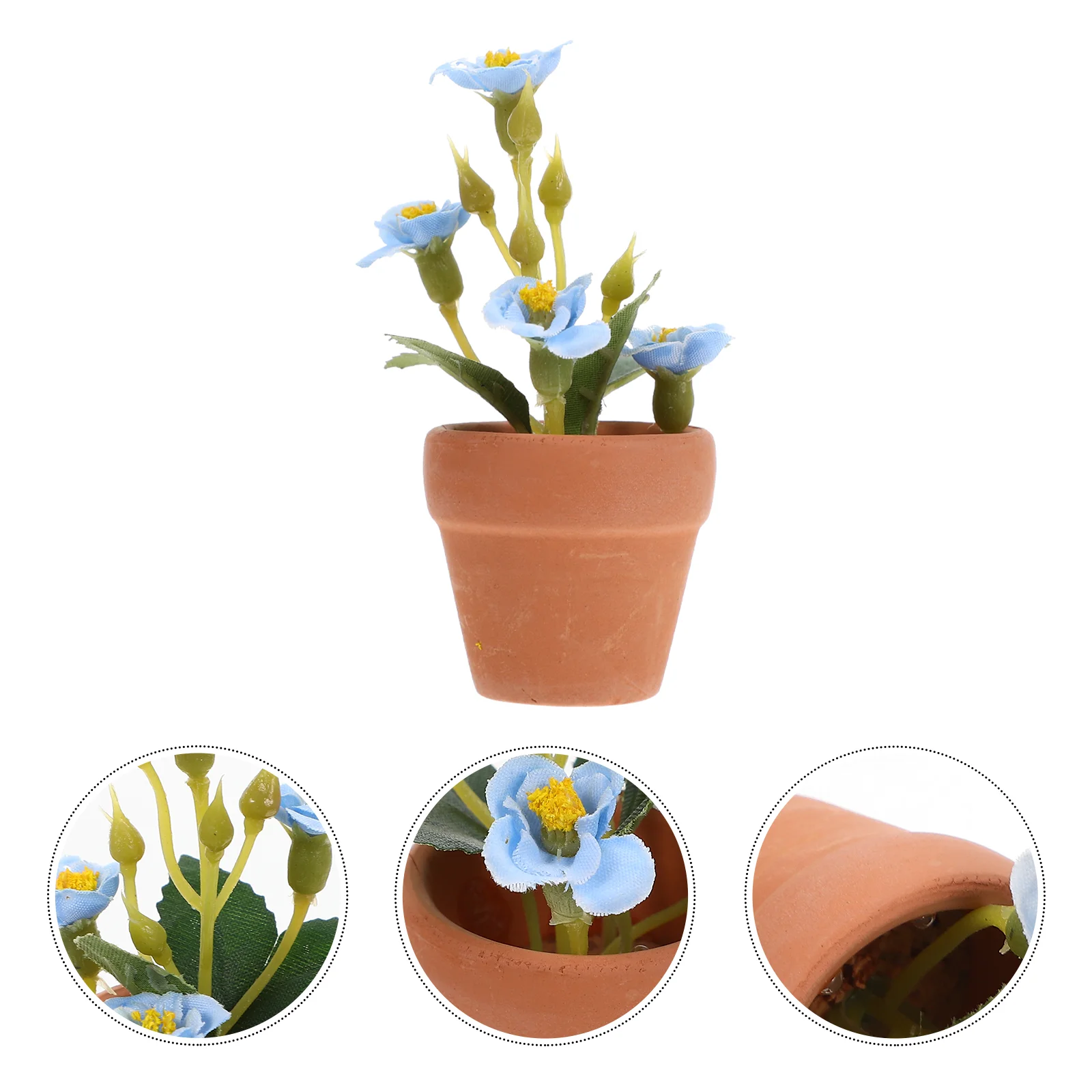 

House Flower Miniature Bonsai Decor Artificial Decors Supplies Ornament Desk Toy Centerpiece Pots Decorative Model