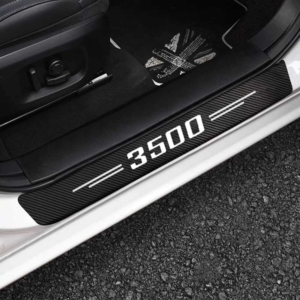 

4 шт., наклейки из углеродного волокна на пороги автомобиля, для Dodge RAM SRT, 3500, 2014, 2015, 2016, 2017, 2018, 2019, 2020, 2021
