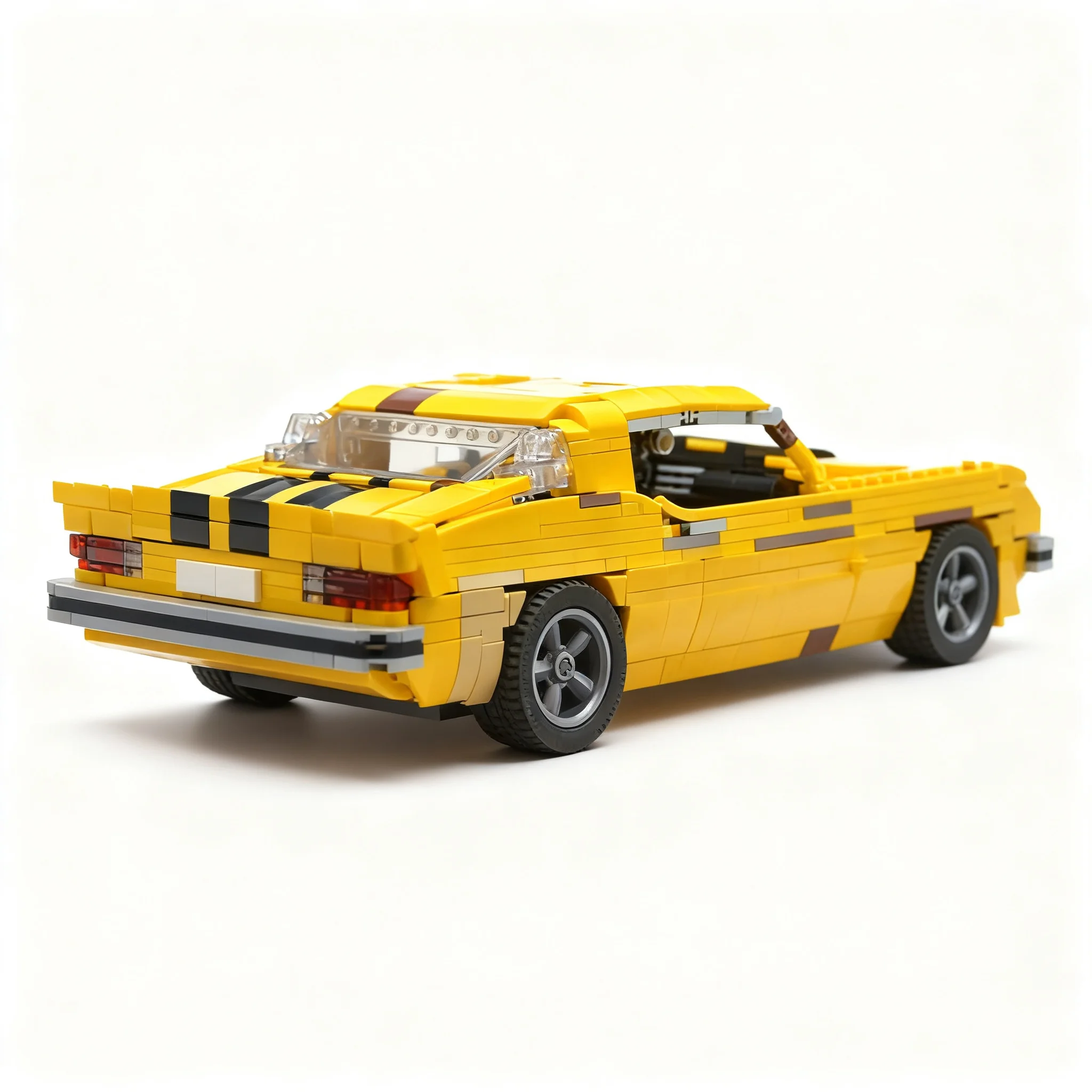 Фото 1355 деталей MOC-модель автомобиля Chevrolet Camaro Z28 Clunker Bumblebee, конструктор, архитектурная модель, рождественский подарок, DIY-сборка №3