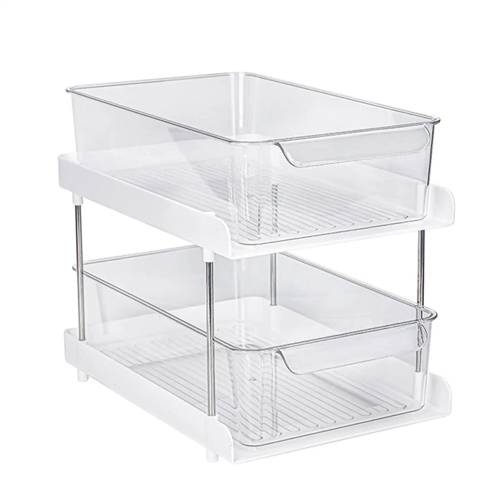 

2 Tier Organizer With Storage Drawer Under Sink 2 Tier Expandable Under Sink Storage Organizer Multipurpose Under Sink Divider