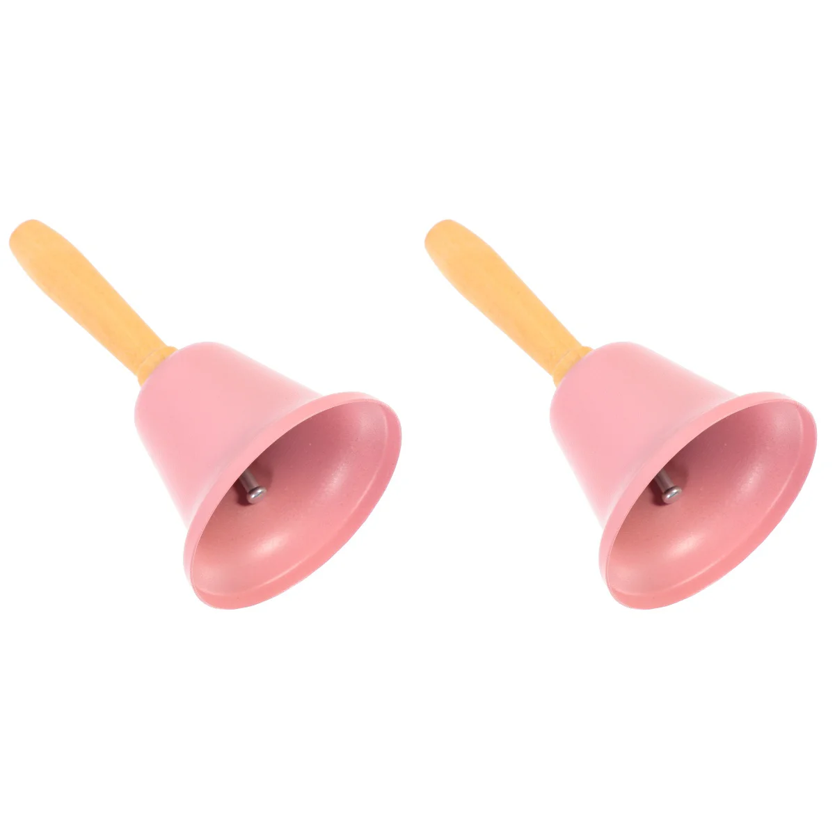 

2pcs Wood Handle Iron Bell Ornament Xmas Decoration Bell Ornament Home Xmas Decor