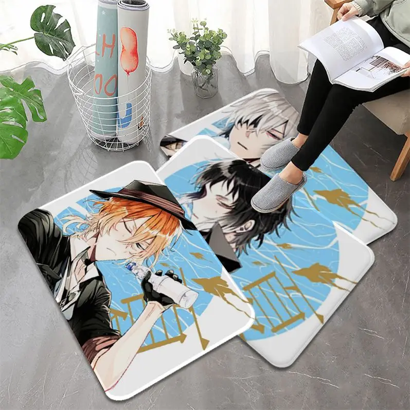 

Bungo Stray Dogs Kitchen Mat Kids Room Bedroom Decoration Balcony Anti-Slip Doormat Living Room Bedside Mats