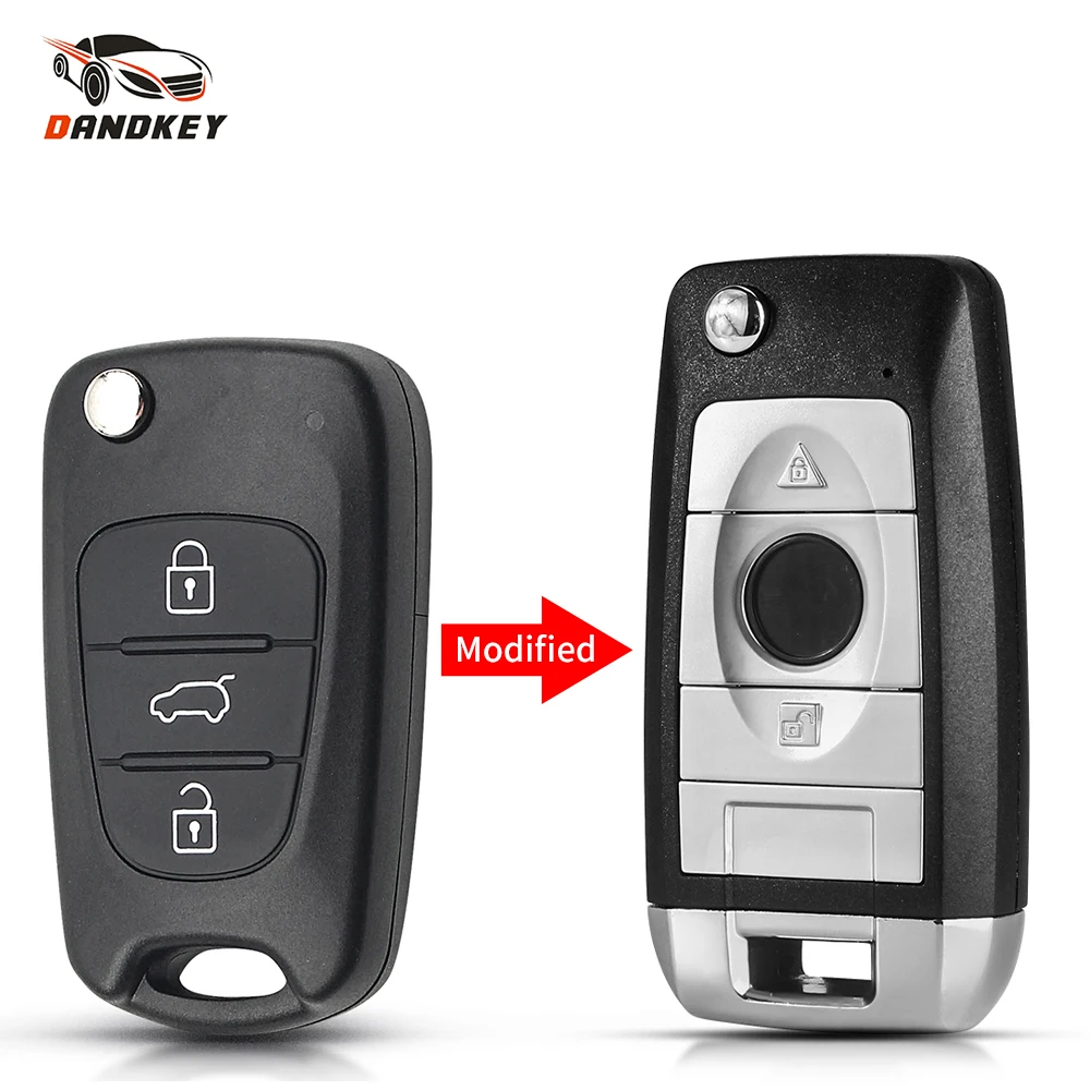 

Складной ключ Dandkey 3BT, флип-чехол для Kia K2, K5, Rio 3, Picanto, Ceed, Cerato, Sportage, Hyundai