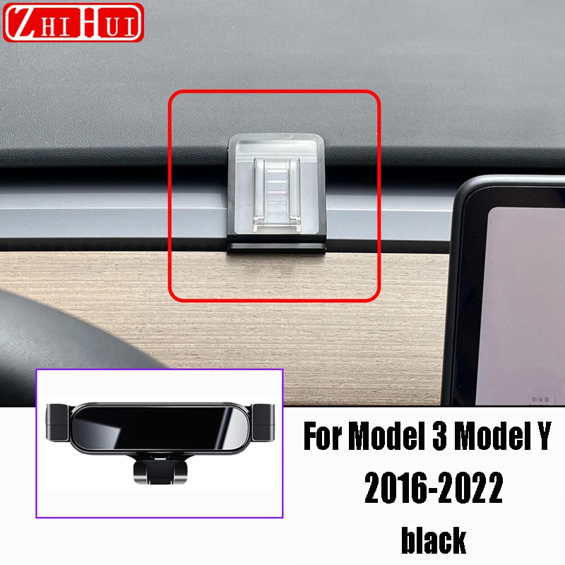 

Car Styling Mobile Phone Holder For Tesla Model 3 Model Y 2016-2022 Air Vent Mount Gravity Bracket Stand Auto Accessories