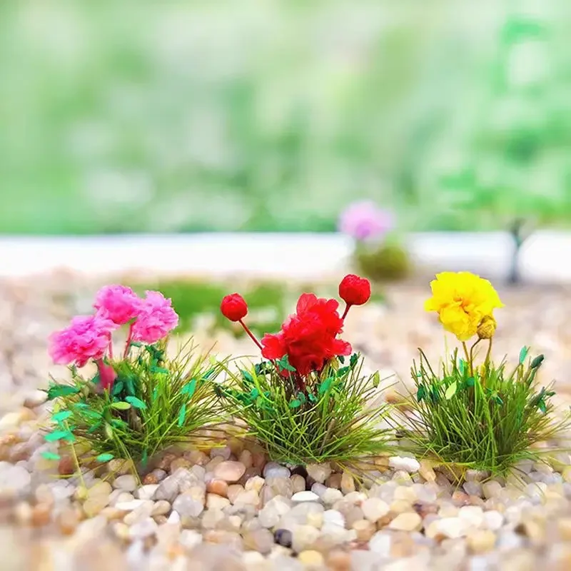 20 шт./коробка миниатюрные цветы игрушки имитация травы