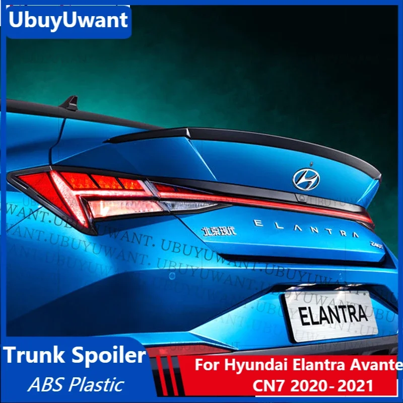 

UBUYUWANT оригинальный стиль автомобильный задний спойлер для Hyundai Elantra Avante CN7 2020 2021, ABS пластик, крыло багажника