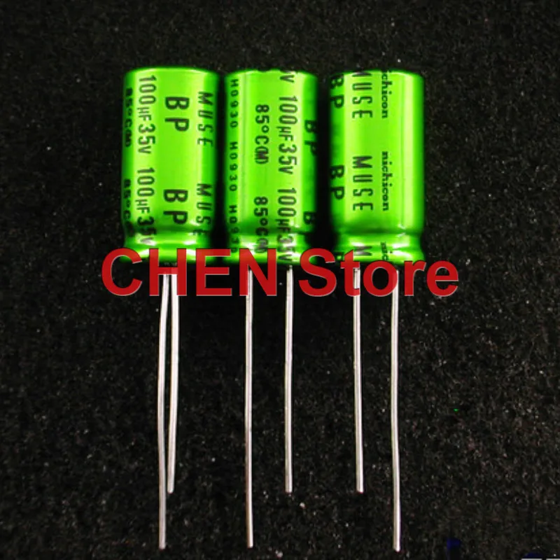 Фото 1 шт. NICHICON MUSE BP ES 35V 10UF 4.7UF 22UF 33UF 47UF 100UF 470UF Неполярный электролитический конденсатор Hi-Fi для аудио 35V100UF 35V47UF №2
