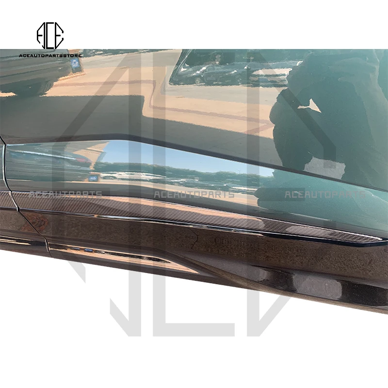 Автомобильный стиль настоящая сухая внешняя дверная панель из углеродного