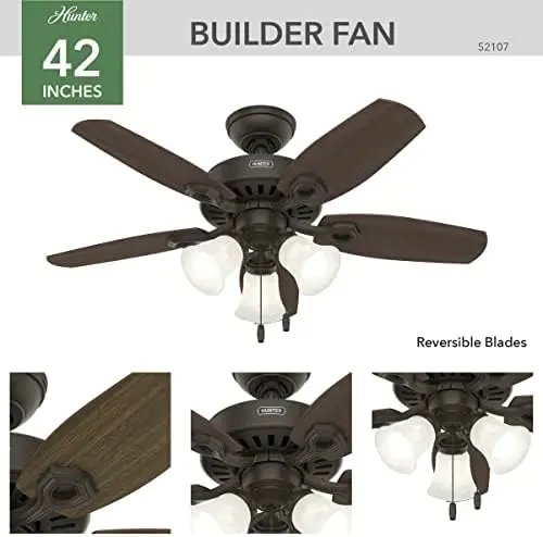 

Company, 52105, 42 inch Builder Ceiling Fan with LED Light Kit and Pull Chain