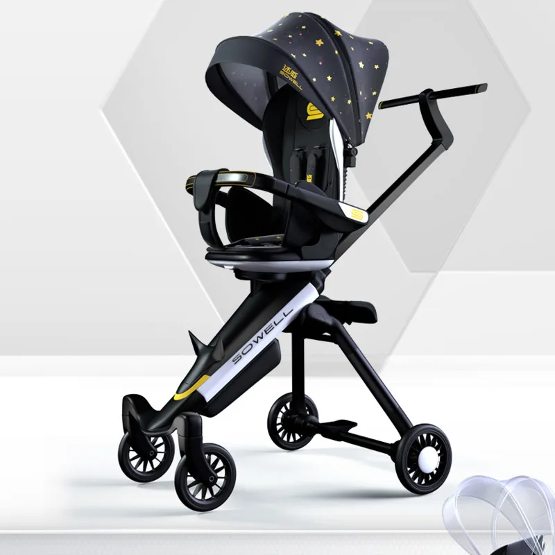 Two-way Sit And Reclining Light Stroller High-view Children's Stroller Baby Stroller With Baby Comfort Strollers For Babies enlarge