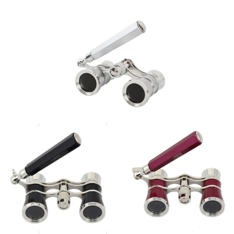 

New Binocular Telescope Theater Opera Glasses Horse Racing Binoculars with Handle