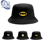 Фигурка героя Аниме DC, фигурка Супермена, Бэтмена, чудо-женщины, мигающая хлопковая Рыбацкая шляпа размера для взрослых, Панама, аксессуары, подарки на день рождения