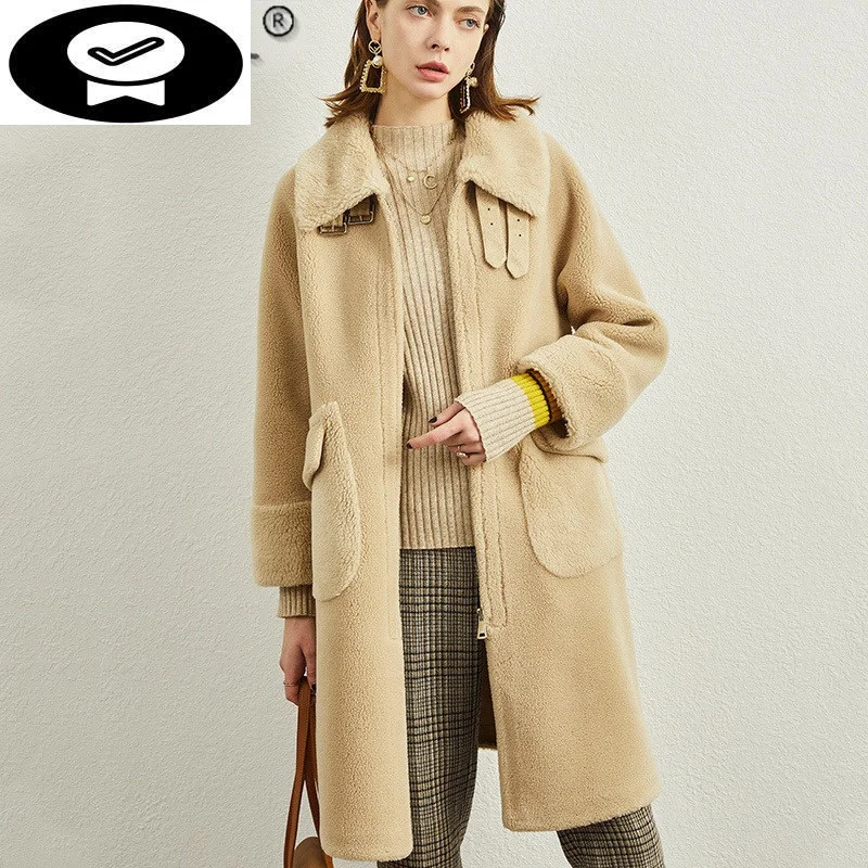 Elegant Real Wool 2023 Jacket Women Winter Women's Fur Coat Korean Sheep Shearling Jacket Casaco Feminino Inverno Gxy799