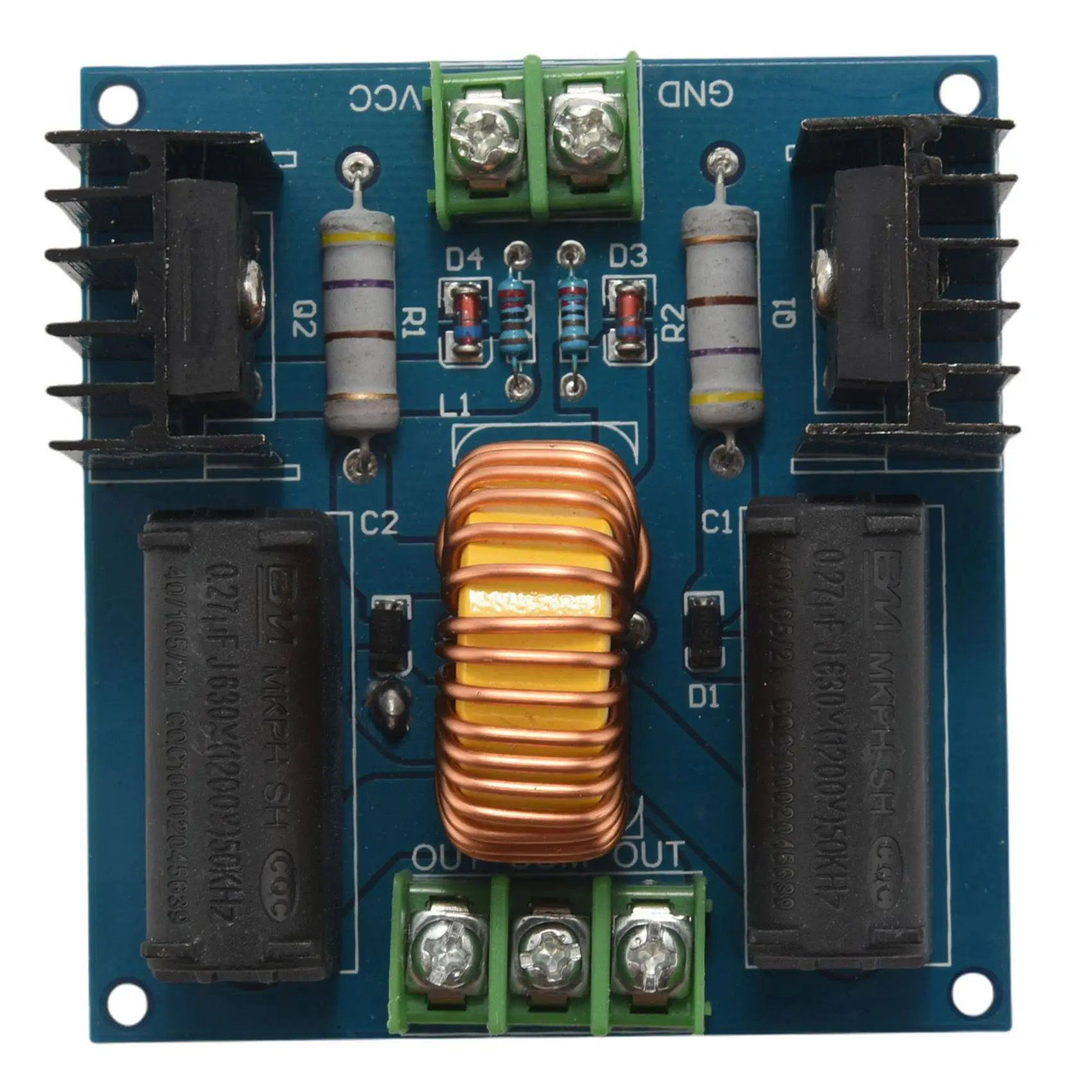 

ZVS плата драйвера ZVS Индукционная цепь нагрева DC12-30V плата драйвера источника питания с нулевым напряжением