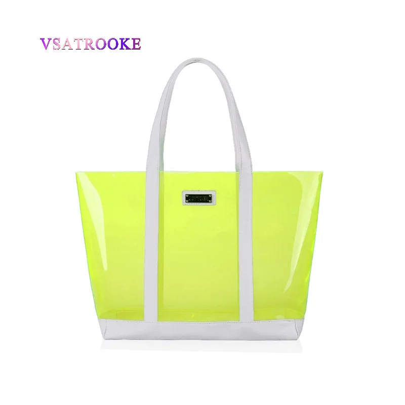 

Ladies shoulder handbag new jelly plastic fashion all-match casual female beach bag